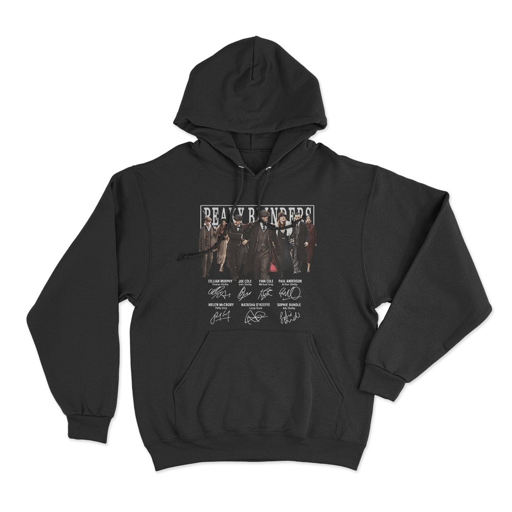 Peaky Blinders Cast Signatures Unisex Hoodie Black Peaky Blinders Cast Signatures Unisex Hoodie Black