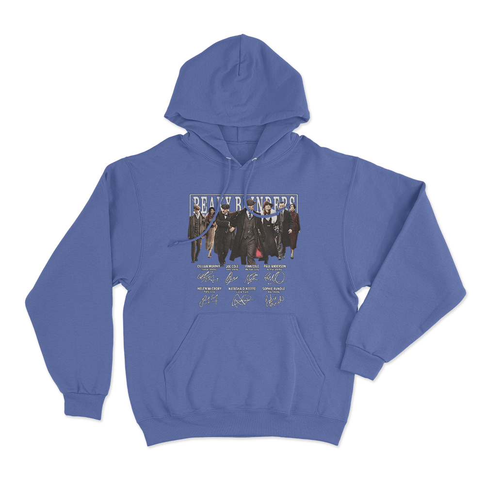 Peaky Blinders Cast Signatures Unisex Hoodie Blue Peaky Blinders Cast Signatures Unisex Hoodie Blue
