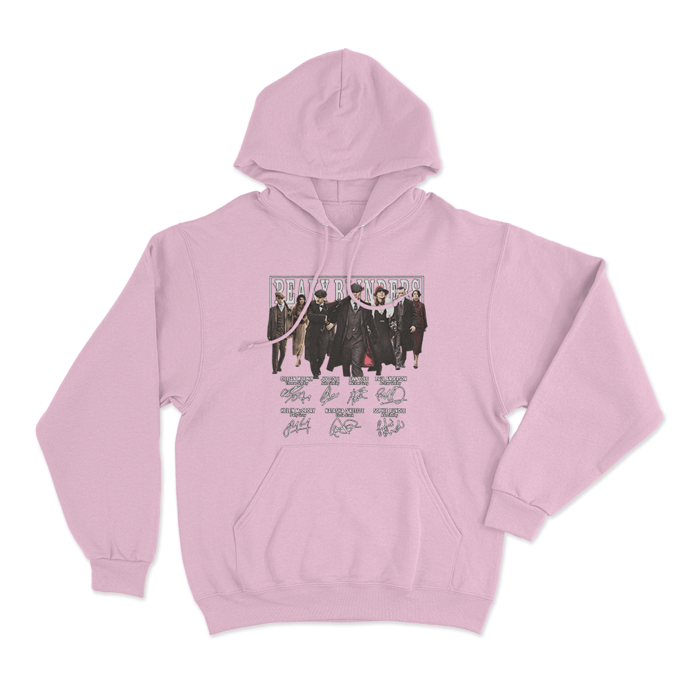 Peaky Blinders Cast Signatures Unisex Hoodie Pink Peaky Blinders Cast Signatures Unisex Hoodie Pink