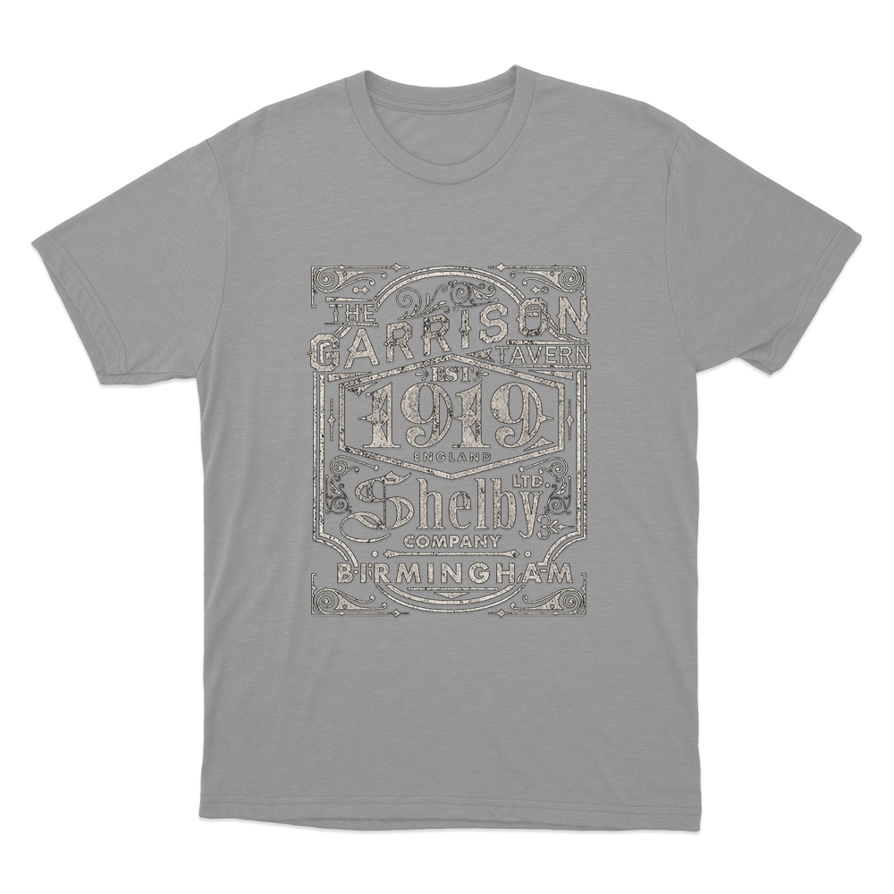 Peaky Blinders Garrison Pub Unisex T Shirt Grey Peaky Blinders Garrison Pub Unisex T Shirt Grey