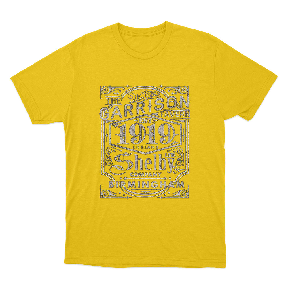 Peaky Blinders Garrison Pub Unisex T Shirt Yellow Peaky Blinders Garrison Pub Unisex T Shirt Yellow