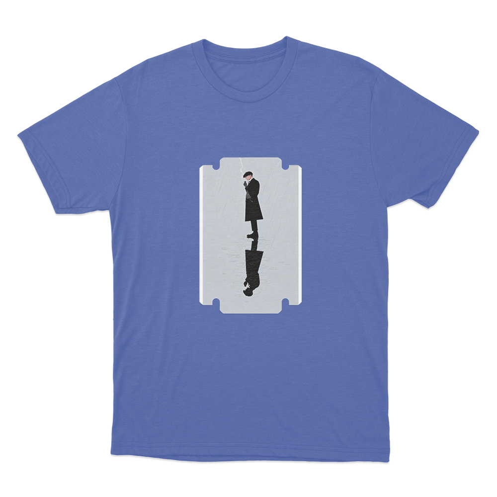 Peaky Blinders Razor Reflection Unisex T Shirt Blue Peaky Blinders Razor Reflection Unisex T Shirt Blue