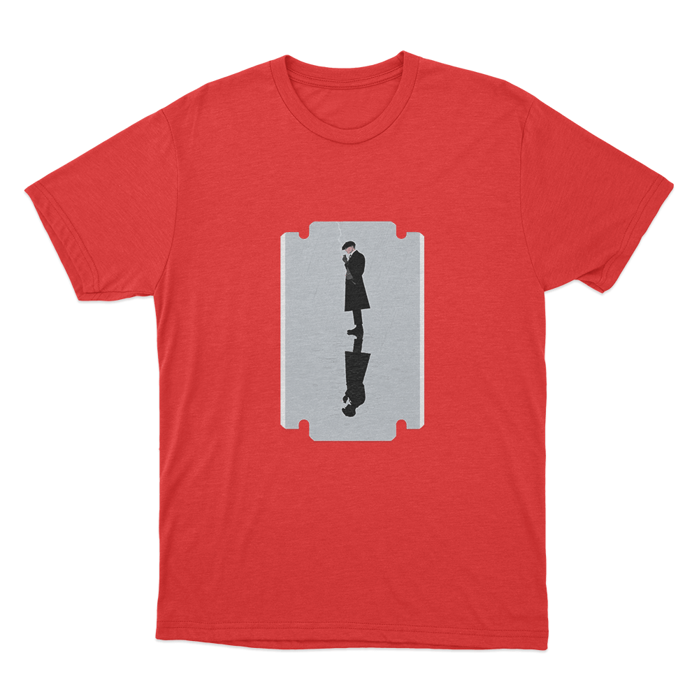 Peaky Blinders Razor Reflection Unisex T Shirt Red Peaky Blinders Razor Reflection Unisex T Shirt Red
