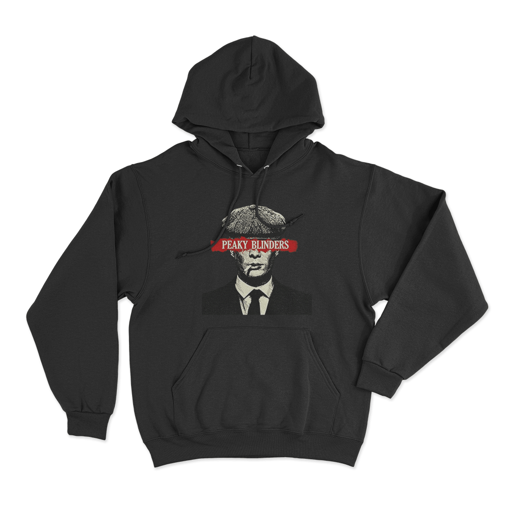 Peaky Blinders Red Banner Portrait Unisex Hoodie Black Peaky Blinders Red Banner Portrait Unisex Hoodie Black 3