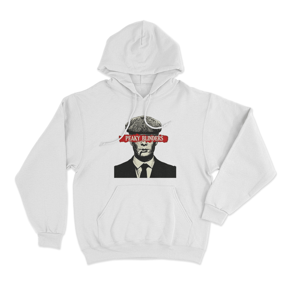 Peaky Blinders Red Banner Portrait Unisex Hoodie White Peaky Blinders Red Banner Portrait Unisex Hoodie White 2