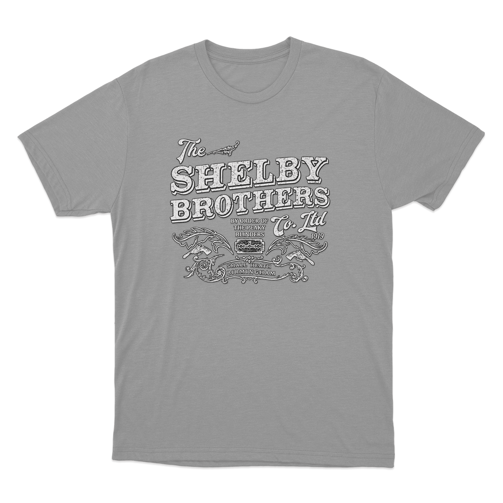 Peaky Blinders Shelby Brothers 1919 Unisex T Shirt Grey Peaky Blinders Shelby Brothers 1919 Unisex T Shirt Grey