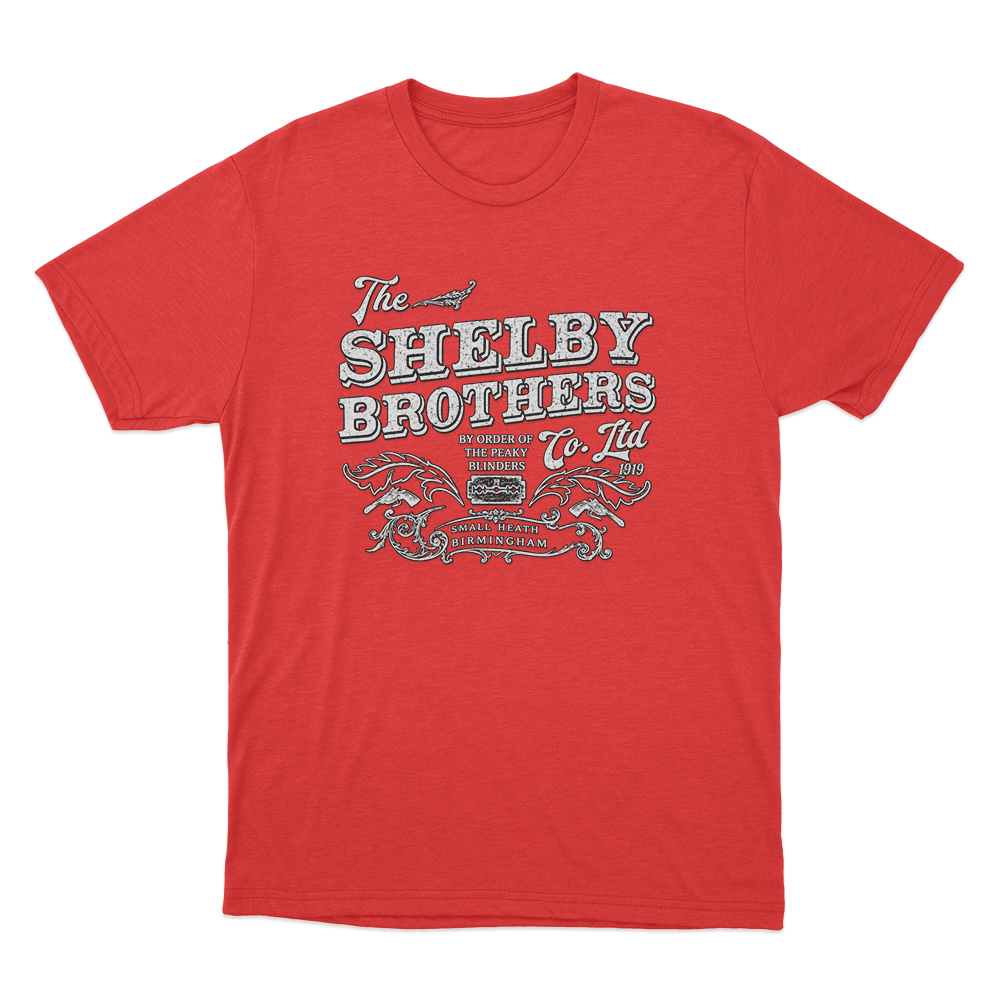 Peaky Blinders Shelby Brothers 1919 Unisex T Shirt Red Peaky Blinders Shelby Brothers 1919 Unisex T Shirt Red