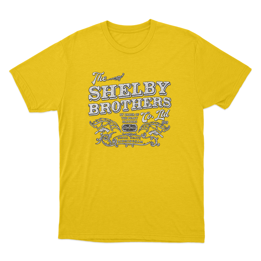 Peaky Blinders Shelby Brothers 1919 Unisex T Shirt Yellow Peaky Blinders Shelby Brothers 1919 Unisex T Shirt Yellow