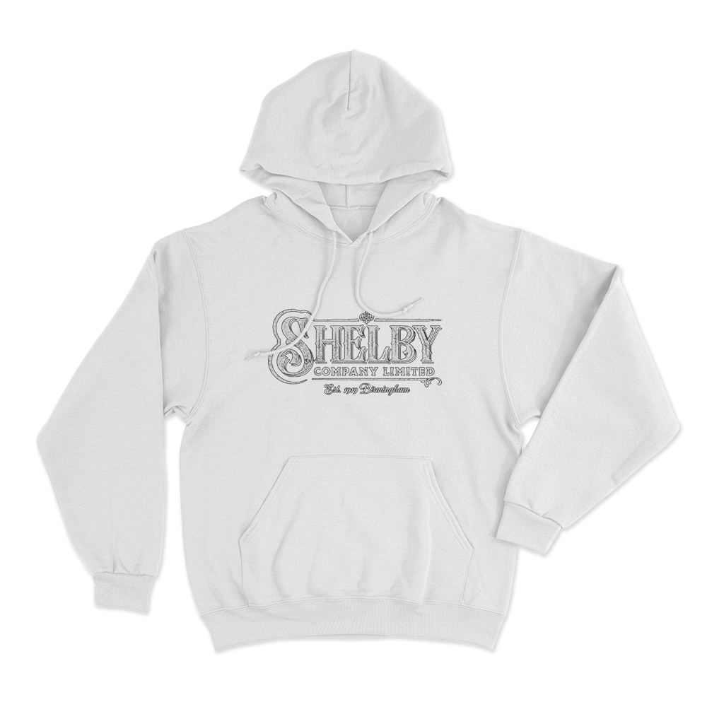 Peaky Blinders Shelby Company Limited Unisex Hoodie White Peaky Blinders Shelby Company Limited Unisex Hoodie White